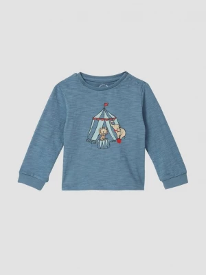 Foto van product Vlamgaren shirt met lange mouwen en frontprint s.Oliver blauw