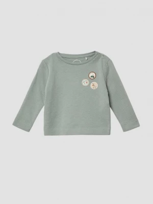 Foto van product Wafel piqué shirt met lange mouwen en patches s.Oliver groen