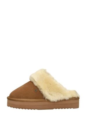 Foto van product Warmbat Huisschoenen 'Flurry Plateau' cognac