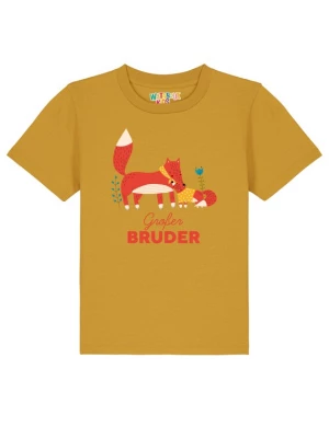 Foto van product watabout.kids Shirt 'Fuchs Großer Bruder' oker / groen / watermeloen rood / wit