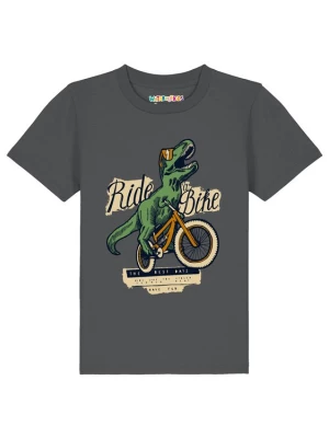 Foto van product watabout.kids Shirt 'T-Rex Fahrrad' crème / antraciet / groen / zwart