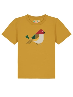 Foto van product watabout.kids Shirt 'Vogel' oker / olijfgroen / grasgroen / wit