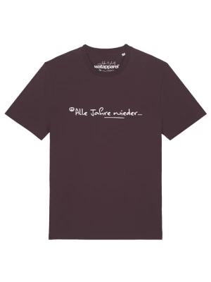Foto van product Watapparel Shirt 'Alle Jahre Wieder' donkerrood / wit