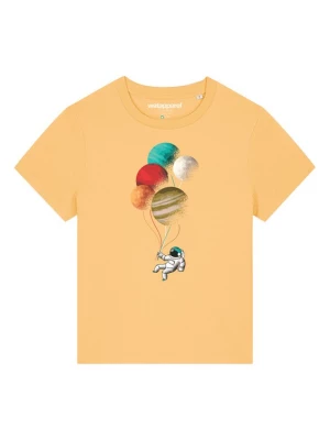 Foto van product Watapparel Shirt 'Balloon Spaceman' bruin / lichtgeel / rood / wit