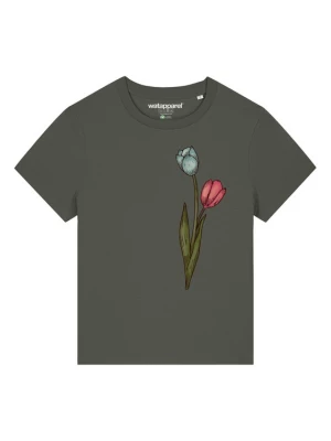 Foto van product Watapparel Shirt 'Blume in Wasserfarbe 05' blauw / kaki / rood