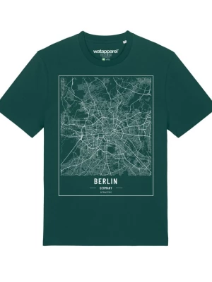 Foto van product Watapparel Shirt ' City maps Berlin Landkarte ' donkergroen / wit