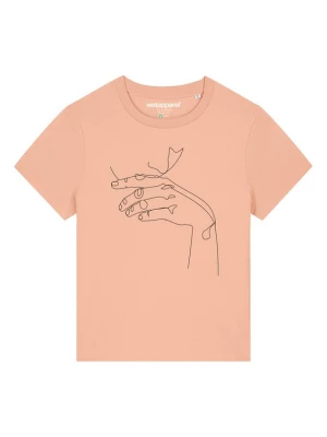 Foto van product Watapparel Shirt ' Don't Hurt Yourself ' abrikoos / zwart