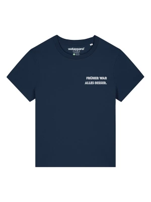Foto van product Watapparel Shirt 'Früher War Alles Besser' donkerblauw / wit
