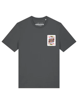 Foto van product Watapparel Shirt 'König der Herzen' antraciet / wit