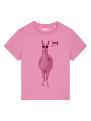 Foto van product Watapparel Shirt ' Lama sagt Hi ' gemengde kleuren / rosa