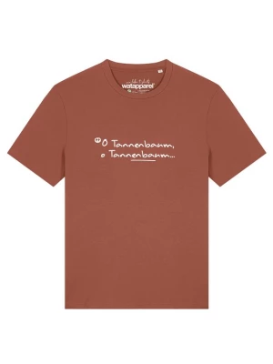 Foto van product Watapparel Shirt 'O Tannenbaum' roestrood / wit