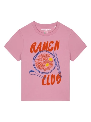 Foto van product Watapparel Shirt 'Ramen Club' blauw / pink / rood