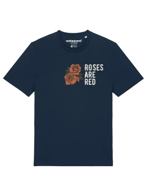 Foto van product Watapparel Shirt 'Roses Are Red' navy / olijfgroen / oranje / wit