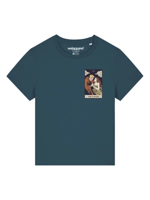 Foto van product Watapparel Shirt 'Tarot The Lovers' lichtbeige / marine / cognac / petrol