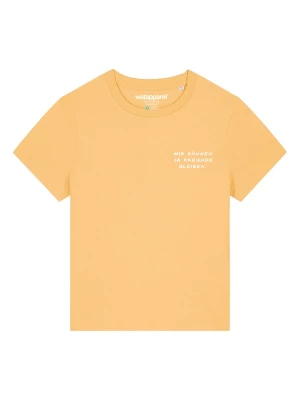 Foto van product Watapparel Shirt 'Wir Können Ja Freunde Bleiben' lichtgeel / wit