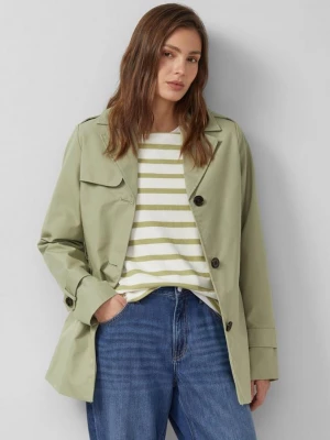 Foto van product Waterafstotende trenchcoat in een slanke pasvorm s.Oliver groen