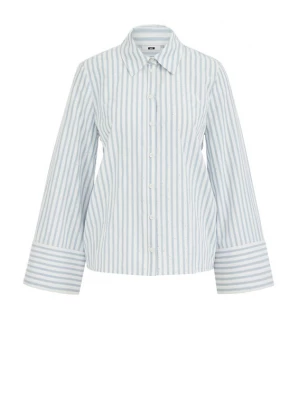 Foto van product WE Fashion Blouse lichtblauw / zwart / wit