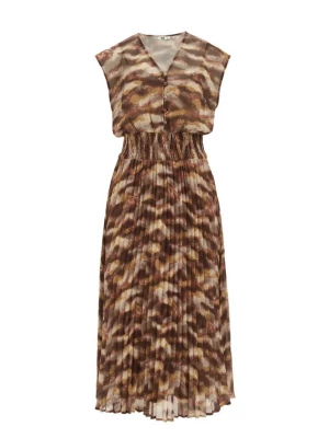 Foto van product WE Fashion Blousejurk beige / bruin / donkerbruin / mosterd