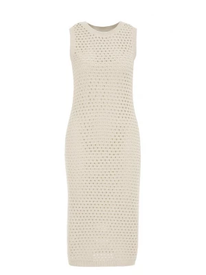 Foto van product WE Fashion Gebreide jurk beige