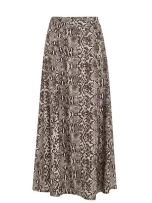 Foto van product WE Fashion Rok chocoladebruin / wit