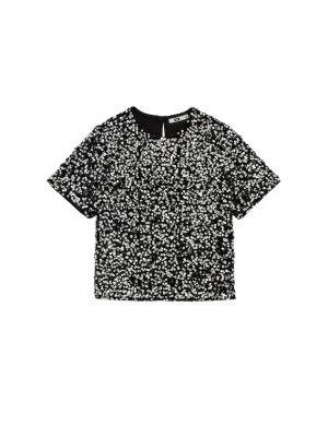 Foto van product WE Fashion Shirt zwart / zilver