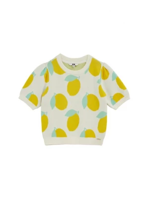 Foto van product WE Fashion Trui ivoor / turquoise / citroen