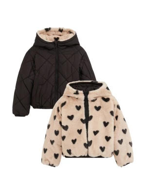 Foto van product WE Fashion Winterjas beige / zwart
