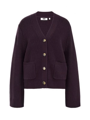 Foto van product WE Studio Gebreid vest aubergine