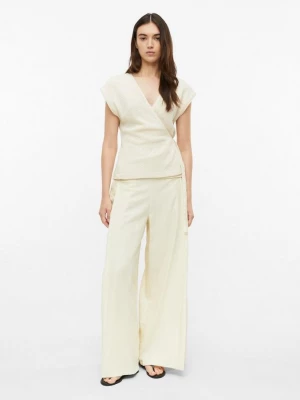 Foto van product Wijde pantalon van linnenmix met split opzij s.Oliver beżowy