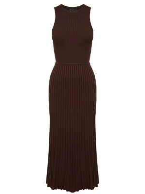 Foto van product Willa Gebreide jurk 'LYRIC' chocoladebruin