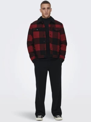 Foto van product Winterjas Only & Sons donkerrood