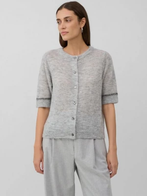 Foto van product Wollen vest met contrasterende details en pailletten s.Oliver grijs