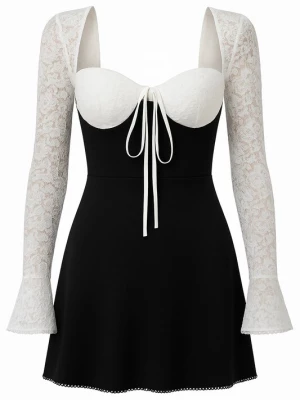 Foto van product WOMAN VISION Jurk zwart / wit
