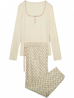 Foto van product Women' Secret Pyjama crème / pastelgroen / pastelrood