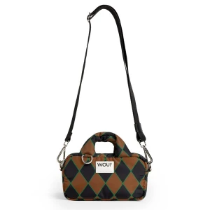 Foto van product Wouf Handtas 'Studio' bruin / grasgroen / zwart / wit