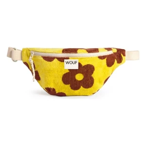Foto van product Wouf Heuptas 'Terry' chocoladebruin / geel