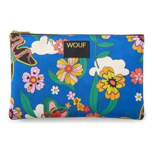 Foto van product Wouf Make up tas 'Daily' blauw / geel / jade groen / zwart