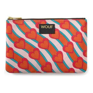 Foto van product Wouf Make up tas 'Daily' blauw / pastelroze / lichtrood