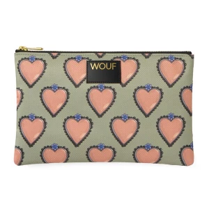 Foto van product Wouf Make up tas 'Daily' lichtgroen / oudroze
