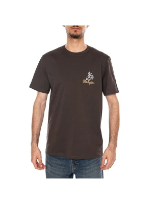 Foto van product WRANGLER Shirt 'EMBROIDERY TEE WREN BROWN' bruin