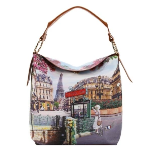 Foto van product Y Not? Schoudertas beige / bruin / pink / rood