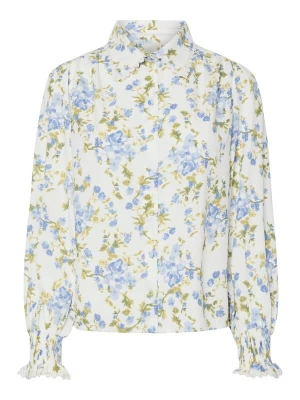 Foto van product YAS Blouse 'YASTilera' beige / royal blue / koningsblauw / olijfgroen / wit