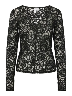 Foto van product YAS Shirt 'YASLacey' zwart