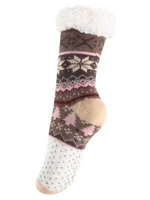 Foto van product Yenita Sokken sand / bruin / rosa / wit