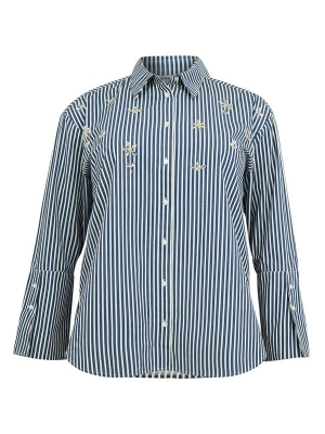 Foto van product YOEK Blouse indigo / wit