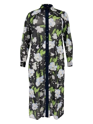 Foto van product YOEK Blouse nachtblauw / duifblauw / pasteelgeel / groen