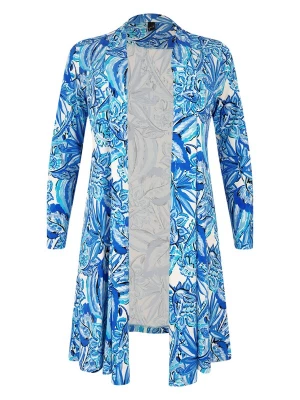 Foto van product YOEK Gebreid vest blauw gemêleerd / wit
