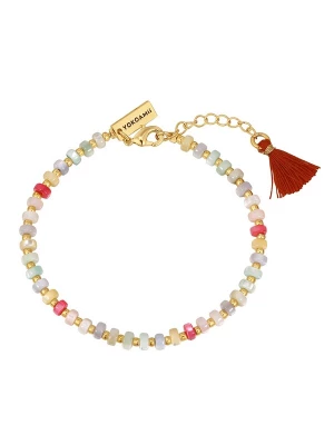 Foto van product Yokoamii Armband lichtblauw / goud / rood / parelwit