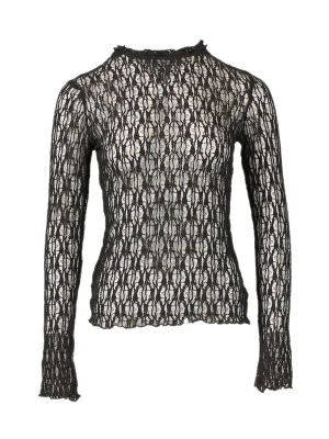 Foto van product yoligex Gebreide top 'YOLIGEX Spitzen Langarmtop' antraciet