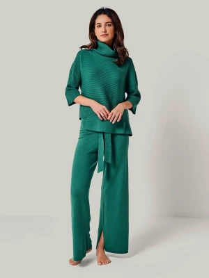 Foto van product YOU LOOK PERFECT Huispak 'LOUNGEWEAR SET - Pullover Bailey & Pants Bailey' donkergroen